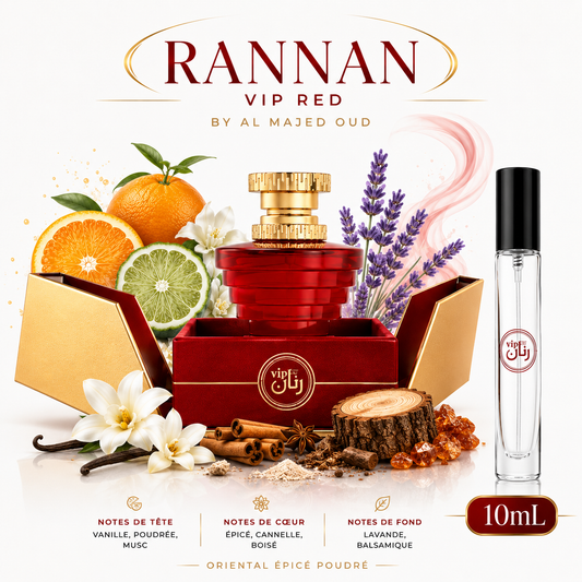 Rannan VIP Red By Al Majed Oud - 10ML